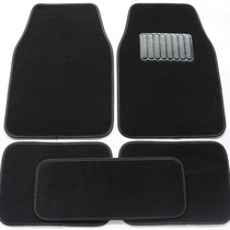 Car universal 4-piece suede floor mat fully surrounded by protective car mat Easy to clean Waterproof non-slip all-season universal floor mat