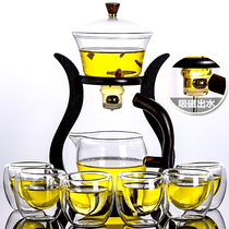 Net red glass automatic tea set Kung Fu Tea Cup home office living room heat-resistant teapot lazy man making tea artifact