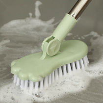 Toilet brush floor brush long handle bristle toilet brush Bathroom tile carpet cleaning artifact Two-in-one floor brush