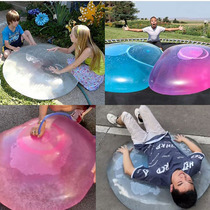  Water injection big water ball net red super large blowing racket shooting ball bouncing ball bubble ball transparent will not burst cant step on the ball cant break the ball