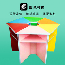  Hexagonal table Hexagonal school student microcomputer room Hexagonal computer table Science maker classroom Hexagonal table