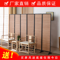 Chinese bamboo screen partition wall Living room office folding mobile bedroom block modern simple household baffle
