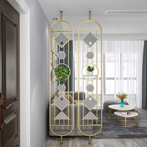Entrance to the guest restaurant Entrance Art decoration Free perforated partition occlusion brake Light luxury modern washstand metal screen