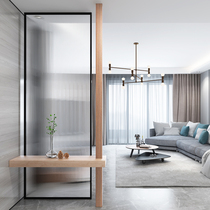Custom iron Changhong glass partition wall into the door living room screen luxury simple modern stainless steel porch