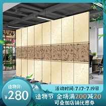 European solid wood screen partition Living room folding mobile fashion entrance Simple modern office Hotel barrier wall