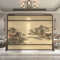 New Chinese solid wood living room entrance screen partition decoration office shielding hotel restaurant private room
