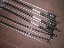 Carbon fiber violin bow 4 4 white ponytail Ebony tail Library red silk grid performance test single price