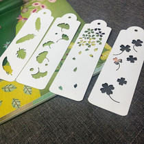 Hollow creative bookmarks stationery cherry blossom hollow template graffiti painting coloring rubbings ginkgo Dragonfly type version 939