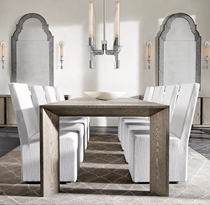 American retro solid wood long table minimalist with modern meeting table and chairs combined white wax wood desk designer bench