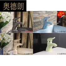 Toilet ceramic basin washbasin square upper basin wash basin wash basin with colored flower art Basin