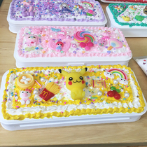 Childrens handmade material package student simulation cream homemade stationery box creative DIY paste educational toy