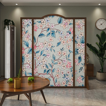 European solid wood screen partition Living room bedroom door moving block Modern home decoration entrance block brake seat screen