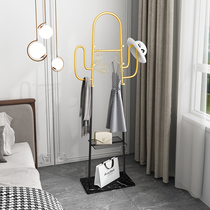 Light luxury coat rack floor iron small hanger bedroom rack simple modern hanging bag cactus hangers