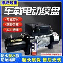 Electric winch 12V24V car small crane electric hoist hoist 12V24V small crane hoist hoist