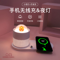Creative Wireless Charger Base Intelligent Induction Headboard Small Night Light Two-in-one Multifunction Table Lamp Birthday Gift for men and women applicable Apple 13iPhone Huawei mobile phone universal quick charge
