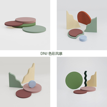 DNJ home Morandi solid color handmade geometric stereo photo props ornaments jewelry cosmetics creative decoration