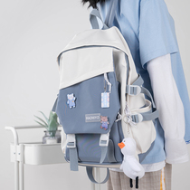 High face value bag minimalist large capacity college student female high school student computer backpack small crowdsourced original Cebu wind mens double shoulder bag