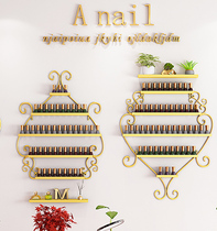 Frame nail glue storage Wall display rack Wall art rack shelf shelf rack net nail display red iron nail polish
