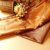 Ming and Qing classical Chinese cushion cover deep coffee light coffee bamboo leaf flower type flourishing