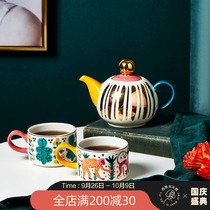 Palace style afternoon tea tableware set mother bubble teapot ceramic Nordic style British trumpet creative personality