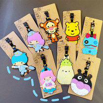 Cartoon creative small animal luggage tag tag hanging card luggage luggage silicone listing