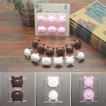 6 card-mounted animal power outlet cover Cute animal pig shape childrens anti-electric shock safety cover