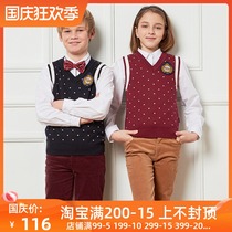 Eaton Gide 2017 Spring Festival New Children Cotton College Knitted Vest 17B001