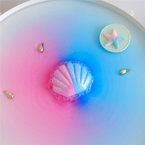 Outer single fried chicken Dream Pink blue color pattern shell shape moisturizing and moisturizing SPA SPA bath salt T42