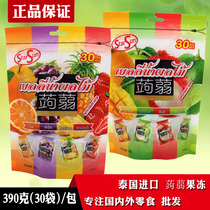 Thailand imported StarSun Assorted mixed fruity absorbable konjac jelly Fruit Pudding 390g Childrens snacks