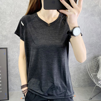Loose Version Speed Jersey Woman Summer Outdoor Fitness Running Yoga Quick Dry Half Sleeve Fat MM Conspicu Sport Short Sleeve T Shirt
