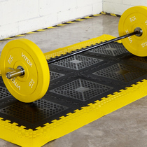 Floor mat splicing rubber floor Gym strength area Sound isolation cushioning floor mat Bar dumbbell mat Sports floor glue