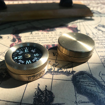EZPAK mini brass compass mountaineering outdoor survival camping luminous finger North needle sports compass with lanyard
