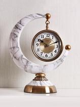 Clock clock living room home simple desktop creative fashion desktop ornaments clock Nordic European silent table clock