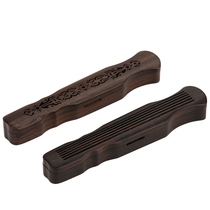 Wood stone Mahogany Guqin incense box Ebony solid wood lying incense burner Sandalwood furnace line incense burner line incense box small set