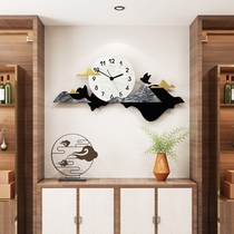 New Chinese watch and clock clock living room home fashion light luxury quartz clock creative simple atmosphere Chinese style hanging wall watch