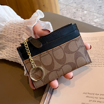 Mini-carpack zero wallet integrated cow leather fashion minimalist ultra-thin zip short coin bag wallet woman type small