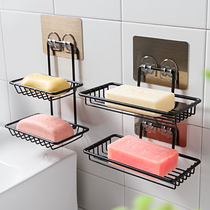 Soap box rack soap box wall-mounted drain non-punched soap rack household new large soap rack