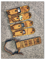 The US military original straight out of the thigh position holster of mounting plate 4 a 9mm clip set
