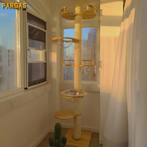 Tongtianzhu solid wood cat climbing frame space capsule cat nest cat tree integrated sisal cat Villa
