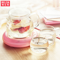 Biological heat-resistant teapot creative glass pot filter tea set constant temperature treasure set heat preservation 60 ℃