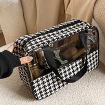 Japanese large-capacity waterproof cosmetic bag female portable travel travel portable wash dry and wet separation carry-on storage bag