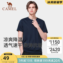 Camel outdoor quick-drying T-shirt mens and womens short-sleeved 2021 summer new moisture-absorbing breathable casual running sports top