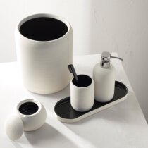 (Simple Luxury) Fillmore Black gray ceramic tree texture bathroom wash storage light luxury