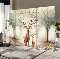Nordic screen partition wall simple modern living room home mobile push-pull folding office cover bed folding screen