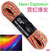 US ATWOOD ARM limited Neon Outbreak 7 Core 550Paracord Braided Hand Rope 4mm