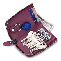 2022 new genuine leather multifunction car key bag zero wallet integrated bag zipped calf leather lady brief kane bag