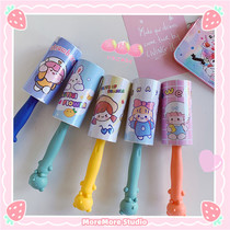 Cute cartoon clothes dust rolling slim small bear handle long handle can tear hair removal roller pet hair