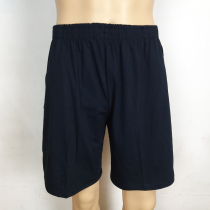  Pure cotton navy blue black mens and womens outdoor summer training clothes security running physical training clothes shorts plus fat increase