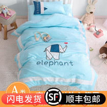 Baby into the garden bedding Kindergarten quilt Six-piece set of childrens three-piece cotton quilt cover bedding in summer