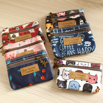 Han Edition Premium Waterproof Oxford Cloth Zero Wallet Coin Bag Zipped Small Lipstick Red Bag Cloth Art Printed Lady Small Bag